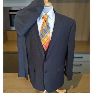 Caravelli 48R Pants 40‎ x 29 Charcoal Gray 3 Piece Suit Jacket Vest Sport Coat